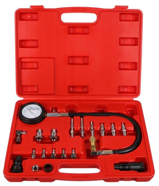 Sada na testovanie tlaku valca naftových motorov MECHANIC ENGINE TESTER 21, 0-70bar, 21ks SIXTOL
