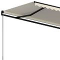 vidaXL Automatická zaťahovacia markíza 400x300 cm krémová