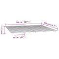 vidaXL Posteľný rám sivý 200x200 cm masívna borovica