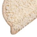 vidaXL Schodové rohože 30 ks 56x17x3 cm krémové, polkruhové