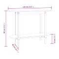 vidaXL Konzolový stolík sivý 110x40x80 cm masívne borovicové drevo