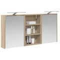 vidaXL Set kabinetov do kúpeľne 3 ks 126 x 16 x 62.5 cm