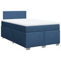 vidaXL Boxspring posteľ s matracom modrá 120x200 cm látka