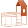 vidaXL Strecha na detskú posteľ voskovohnedá 60x99x139,5 cm borovica