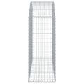 vidaXL Oblúkový gabionový kôš 150x50x120/140cm pozinkované železo