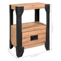 vidaXL Nočné stolíky 2 ks 40x30x54 cm masívne akáciové drevo a oceľ