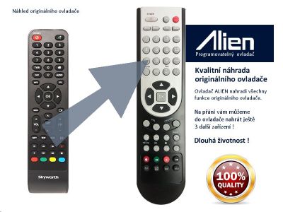 Diaľkový ovládač ALIEN STB Skyworth SKW-T21FTA
