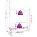 vidaXL Vešiak na oblečenie s háčikmi a kolieskami 100x35x157 cm bambusový