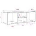 vidaXL Lavička na topánky 102 x 35 x 35 cm Kompozitné drevo Čierny dub