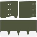 vidaXL Obrubník trávnika 30 ks 100 x 30 cm Oceľ Olivovo zelená