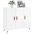 vidaXL Komoda vysoký lesk biela 90x34x80 cm kompozitné drevo