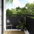 vidaXL Balkónová Clona s Očkami 1000 x 90 cm polyratan Čierna