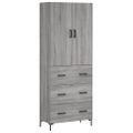vidaXL Vysoká skrinka sivý dub sonoma 69,5x34x180 cm spracované drevo