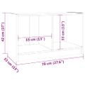 vidaXL TV skrinka biela 70x33x42 cm masívne borovicové drevo