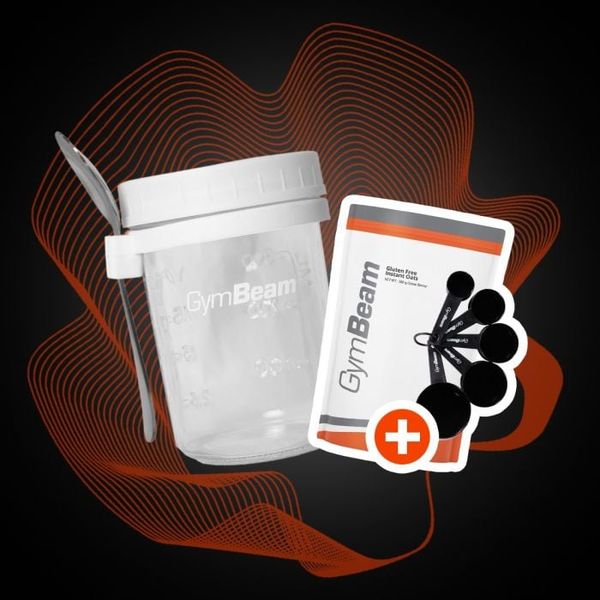 Raňajkový pohár White 350 ml - GymBeam
