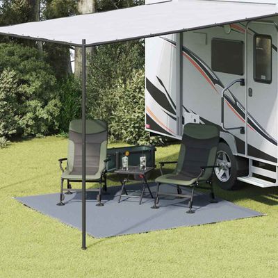 vidaXL Koberec do stanu Modrá a šedá 250 x 250 cm Polyetylén