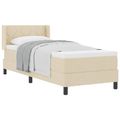 vidaXL Posteľ s pružinovým rámom Krémová 200 x 80 cm látka
