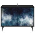vidaXL TV skrinka RAALTE 69 x 33 x 50,5 cm Čierny dub Kompozitné drevo