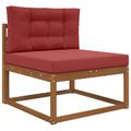 vidaXL Vankúš na vonkajšiu pohovku Polyester vínovo červená 80 x 80 cm