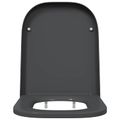 vidaXL WC sedadlo Antracitová 47,5 x 35 x 3,6 cm Duroplast