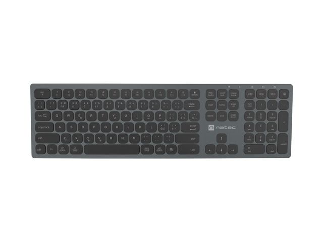 Natec klávesnica DOLPHIN/Bezdrôtová Bluetooth/ CZ- SK layout/Šedá