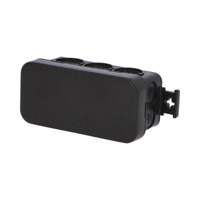 Krabica F6 čierna - MiniBOX IP55 rozbočovacia, s naklapávacím viečkom, 90x43x40mm
