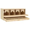 vidaXL Hniezdo pre sliepky, 4 priehradky 106x40x45cm, borovicový masív