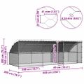 vidaXL Klietka pre sliepky 3 ks Strieborná 600 x 200 x 200 cm