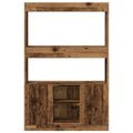 vidaXL Vysoká skrinka staré drevo 92x33x140 cm kompozitné drevo