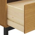 vidaXL Komoda, sklenené dvierka FLAM 110x40x80 cm, borovicový masív
