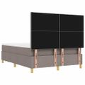 vidaXL Posteľ s pružinovým rámom Sivohnedá 200 x 160 cm látka
