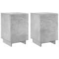 vidaXL Nočný stolík 2 pcs Betónovo sivá 33,5 x 34,5 x 50 cm