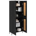 vidaXL Highboard 2 ks Čierny dub 69,5 x 34 x 180 cm Kompozitné drevo
