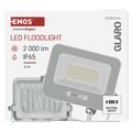 LED reflektor GLARO 20W, biely, IP65, 2000 lm, neutrálna biela