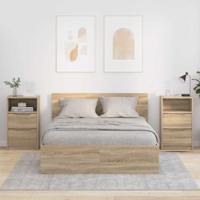 vidaXL Nočné stolíky 2 ks Sonoma dub 40 x 30 x 467 cm Kompozitné drevo