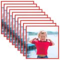 vidaXL Fotorámiky na stenu alebo stôl 10 ks červené 20x20 cm MDF