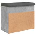 vidaXL Lavička na topánky betónovo sivá 62x32x50 cm kompozitné drevo