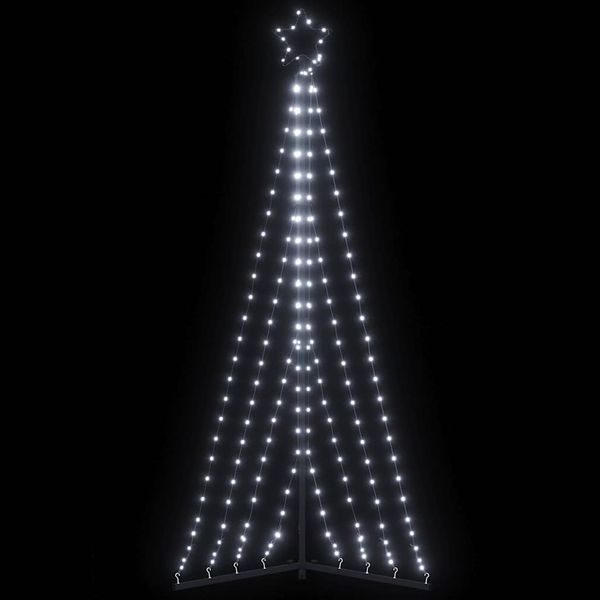 vidaXL LED vianočný stromček 339 LED studená biela 187 cm