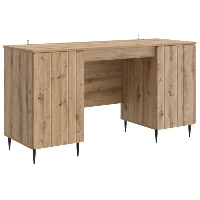 vidaXL Stôl s poličkou Dub artisan 142,5 x 50 x 75 cm Kompozitné drevo