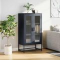 vidaXL Highboard Antracit 68x39x123 cm Oceľ