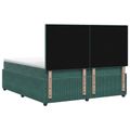 vidaXL Posteľ boxspring s matracom Tmavozelená 200 x 200 cm Zamat