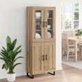 vidaXL Highboard 2 ks Remeselný dub 69,5 x 34 x 180 cm