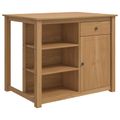vidaXL Kuchynský ostrovný set 2 ks PANAMA Medový vosk 112 x 77 x 90 cm