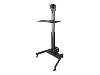 Portable Stand-Up Cart - Vozík - na LCD displej / PC vybavenie - oceľ - čierna