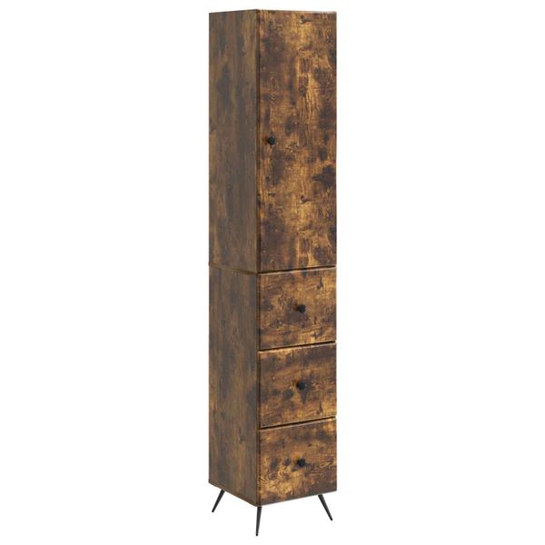 vidaXL Sada skríň 2 pcs Dymový dub 34,5 x 34,5 x 90 cm