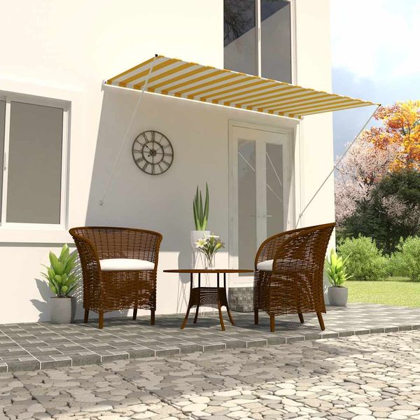 vidaXL Zaťahovacia markíza 250x150 cm žlto-biela