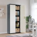 vidaXL Kartotéka antracitová a biela 90x40x200 cm oceľová