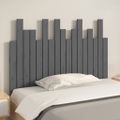 vidaXL Nástenné čelo postele sivé 108x3x80 cm masívna borovica