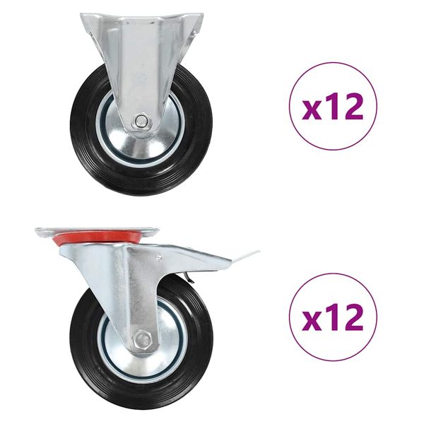 vidaXL Kolieska 24 ks 160 mm