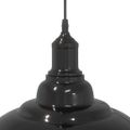 vidaXL Závesná lampa s nastaviteľnou výškou E27 lesklá čierna Ø 31 cm kovová